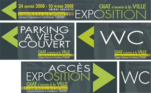 signalétique de l'exposition giat