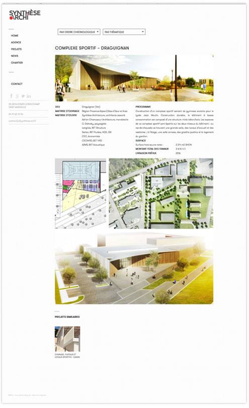 webdesign de fiches projet