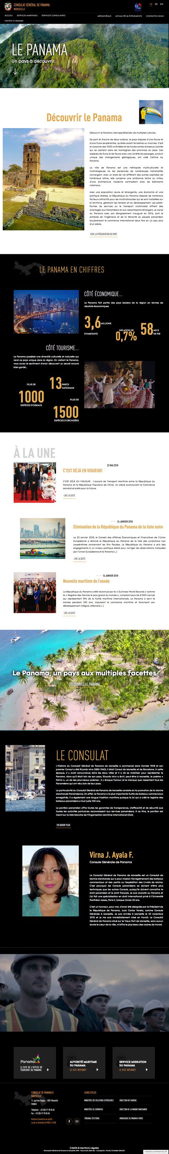 webdesign de home page de site institutionnel